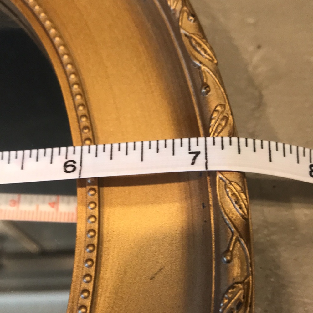 VTG Elegant Gold‎ Oval Mirror 9-1/4"x7-1/4"x1" - Picture 8 of 8